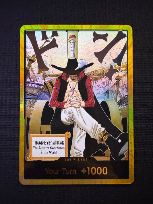 One Piece The Azure Sea’s Seven OP14 Gold Don!! Card Dracule Milhawk