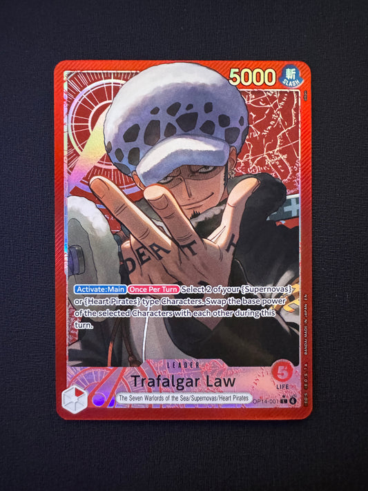 Trafalgar Law - OP14-001 (Alternate Art) The Azure Sea's Seven Foil