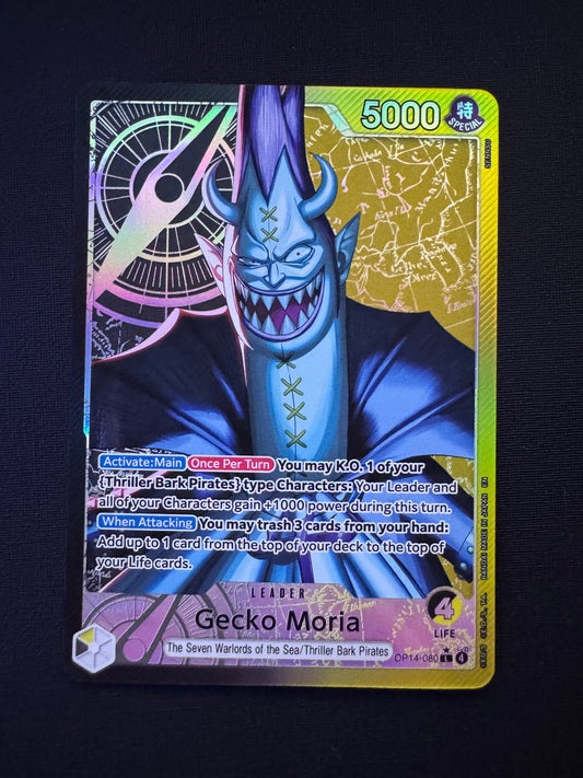 Gecko Moria OP14-080 Leader The Azure Sea's Seven One Piece
