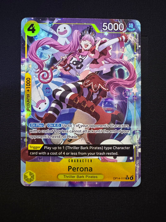ONE PIECE TCG CARD Perona - OP14-111 Alternate Art The Azure Sea's Seven OP14