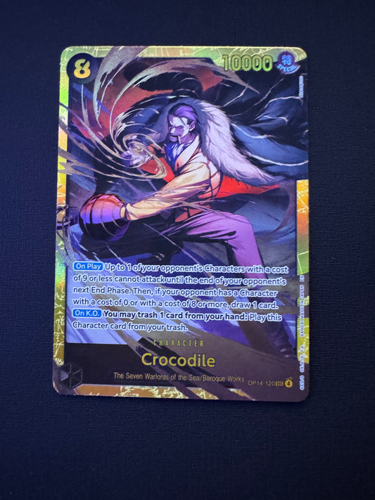 Crocodile OP14-120 Secret Alternate Art - The Azure Sea's Seven