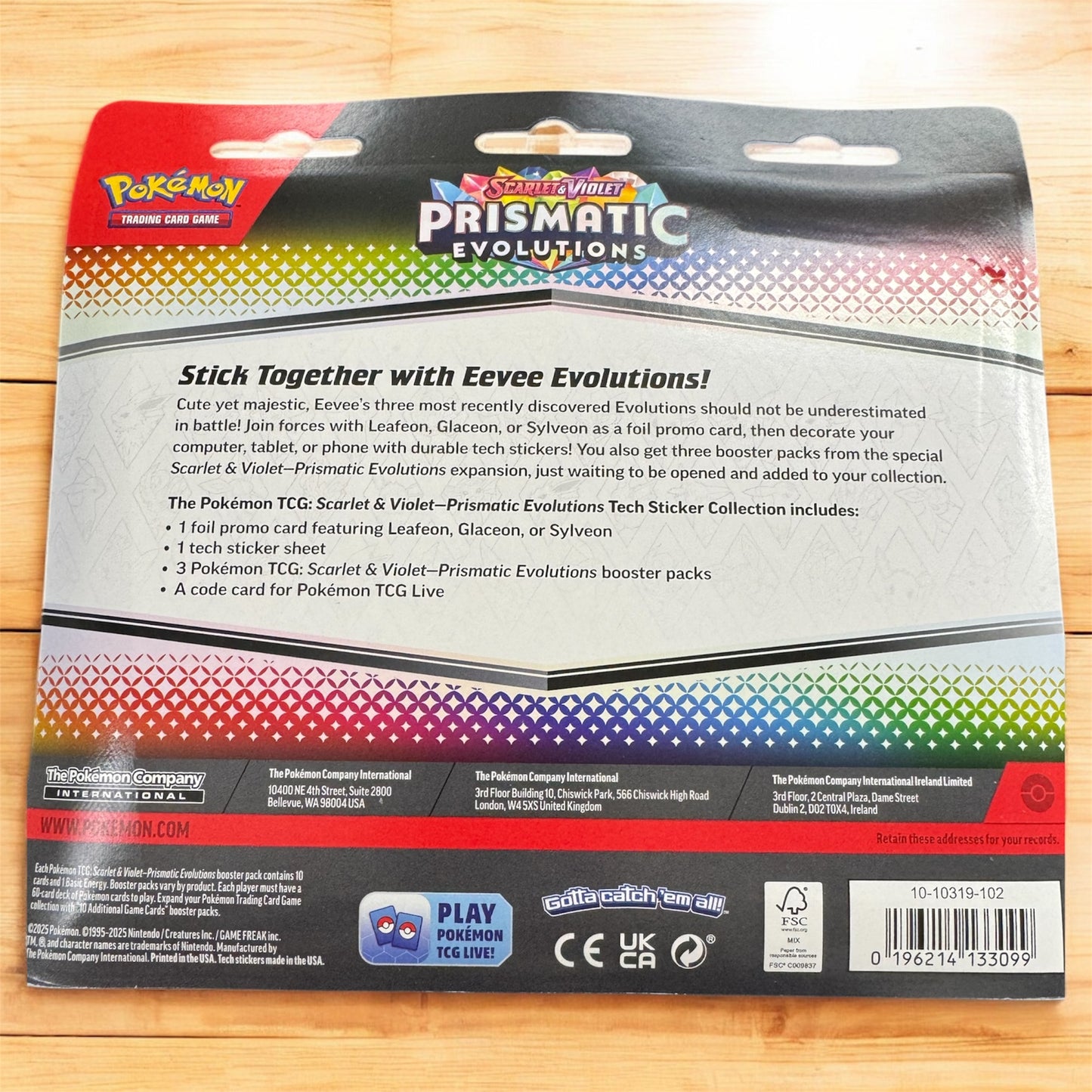 Pokemon TCG SEALED Prismatic Evolutions Tech Sticker Collection 2025 NM